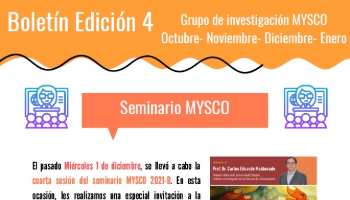encontrarán información sobre proyectos, participación en eventos, publicaciones, menciones honoríficas, formación docente y actividades de semillero del grupo MYSCO